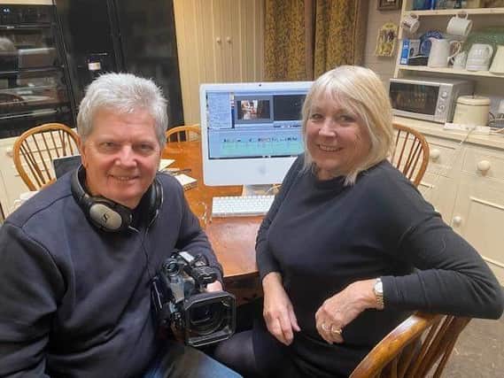 Film-makers Roger Corke and Anne Joyner whose Hornton documentary has been included in the British Film Institute archive