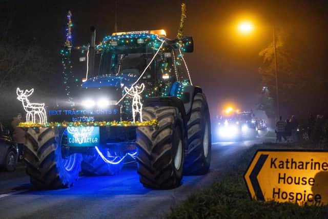 The tractor convoy which is in its seventh year is raising money for the Katharine House Hospice.
