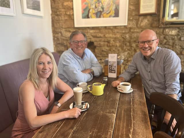 Banbury Breakfast Club is back. Pictured are organisers Marie Parkinson, Shaun Jardine and Neil Wild