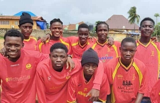 Simon Pearce's collection of Banbury Utd FC club shirts are being worn proudly by young footballers in Sierra Leone