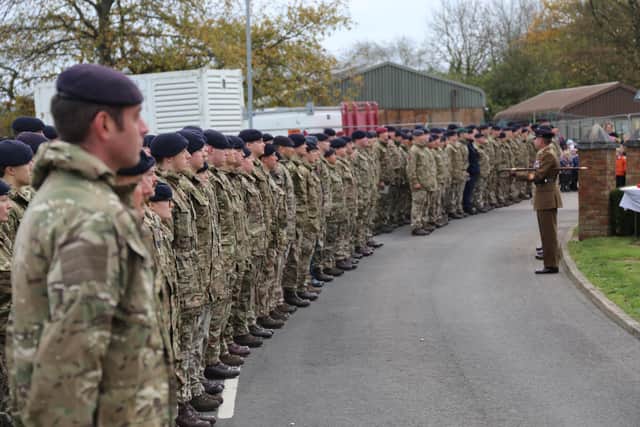 Service personnel and civilian staff at Defence Munitions Kineton were joined by teachers and children from the local primary school for the station’s Remembrance Parade.