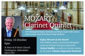 Internationally acclaimed clarinettist Professor Colin Lawson will perform at Deddington’s St Peter and St Paul’s Church in Deddington this Friday.