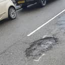 One of the Banbury Road, Brackley potholes which WNC had scheduled for repair by August 12