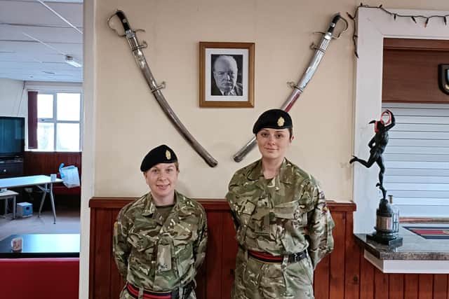 Private Debbie Gilbert and Private Kate MacAngus.