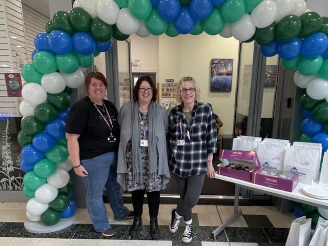 Staff at the Keystone Mental Health and Wellbeing Hub spread awareness of the centre's services to the public on World Mental Health Day.