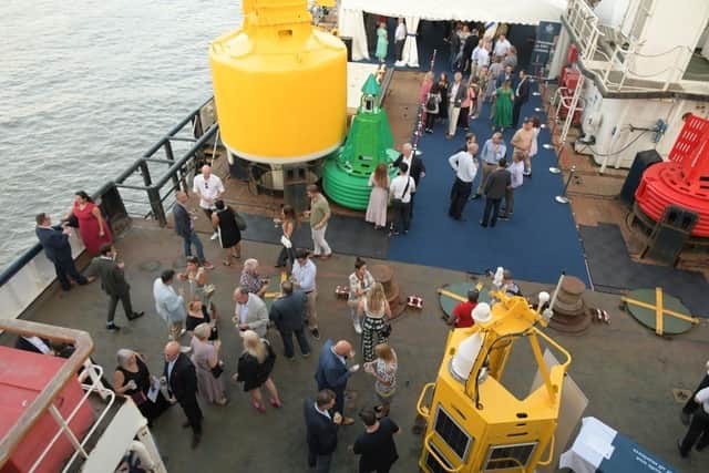 Petrospot Limited invited guests from around the world to enjoy drinks, canapes and a fabulous view of Tower Bridge while onboard the THV Galatea.
