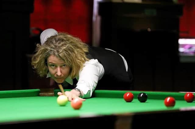 Tessa Davidson on her way to the seniors title at the Winchester Snooker Club in Leicester Picture by Matt Huart