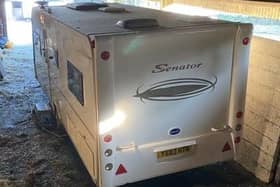 Northamptonshire Police are investigating the theft of a caravan from a farm near Banbury.