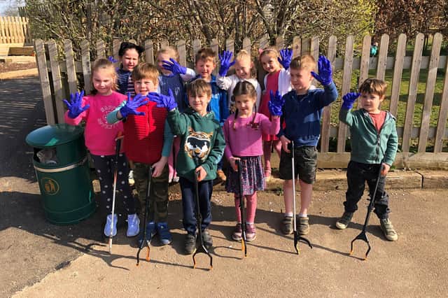Pupils and staff from Carrdus School, an independent day preparatory school near Banbury, are working towards eco-school status and green flag accreditation. (Submitted photo from the school)