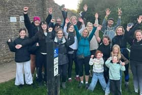 Staff of Newbottle & Charlton School at the end of their fundraising walk