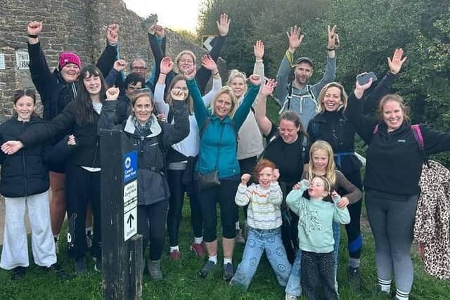 Staff of Newbottle & Charlton School at the end of their fundraising walk