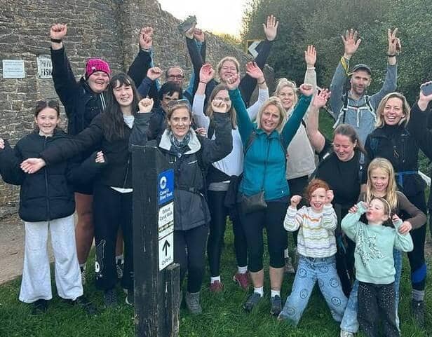 Staff of Newbottle & Charlton School at the end of their fundraising walk