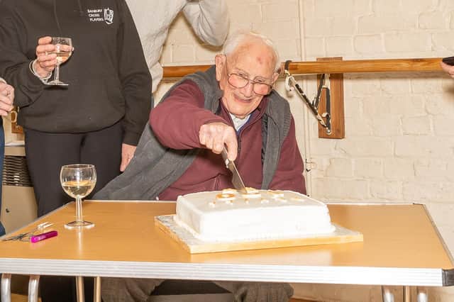 Last remaining founding member of the Banbury Cross Players theatre group Nevill Turner celebrates his 100th birthday