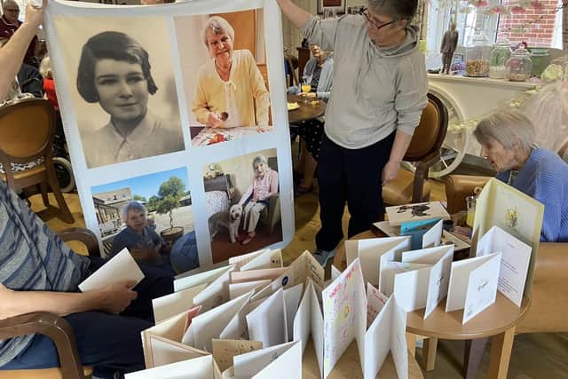 The care home organised 100 birthday cards to be sent in from people around the world.
