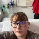 Robyn Herbert, pictured this week in her bed at the Horton General Hospital