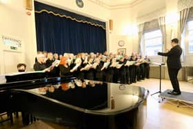 The choir rehearsing for the Chipping Norton Music Festival last March