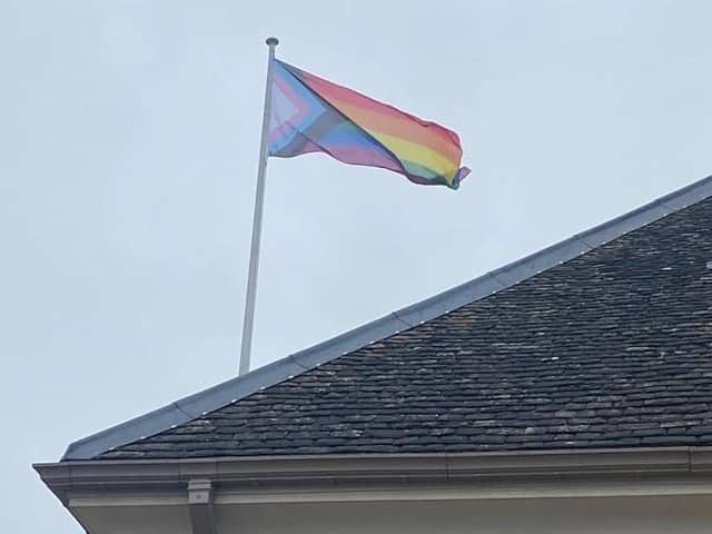 The LGBT flag will fly above Brackley Town Hall this month to celebrate pride month.