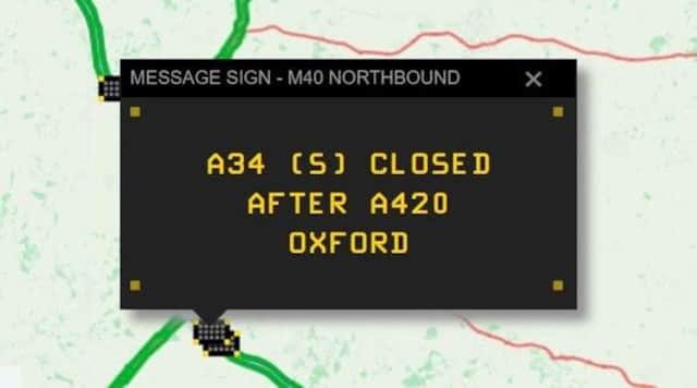 The A34 will be closed for much of today for repairs following an accident