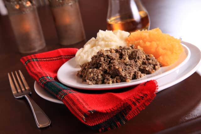Traditionally haggis is eaten with neeps (turnip) and tatties (mashed potatoes) (Photo: Shutterstock)