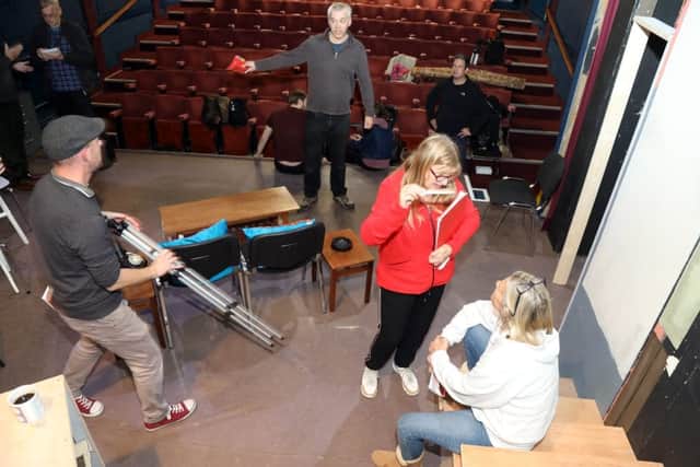 ‘It is quite likely you will find a position that is a perfect match for you’ - Market Harborough Drama Society in rehearsals for Wait Until Dark in 2018 (photo: Alison Bagley)