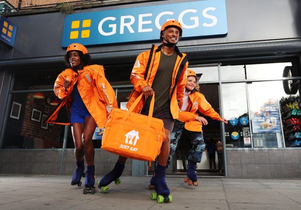Just Eat and Greggs delivery service rolls into flavour town