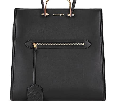 Luxury gift: The Ultimate Handbag: Alexander McQueen The Tall Story black leather tote, £1,890
