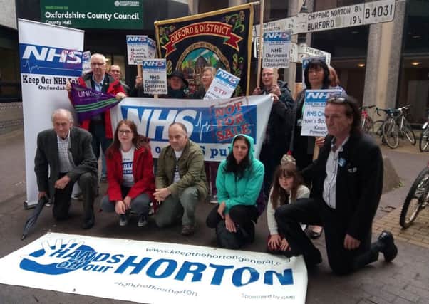 HOSC meeting in Oxford. Hands off the Horton campaigners NNL-170708-155202001
