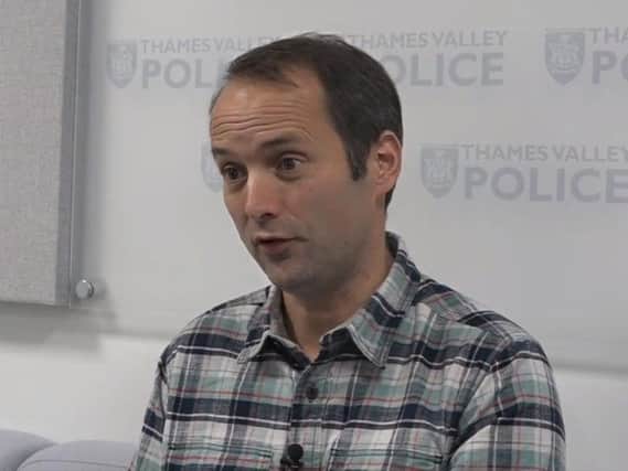 Mark Richards was open about the effects the crash has had on his life. Photo: YouTube/Thames Valley Police