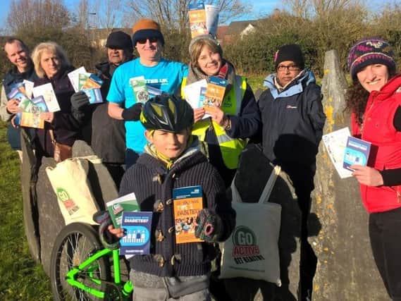 Walkers getting active and raising awareness for how exercise can help against diabetes in Bicester. Photo: Oxfordshire Sport and Physical Activity