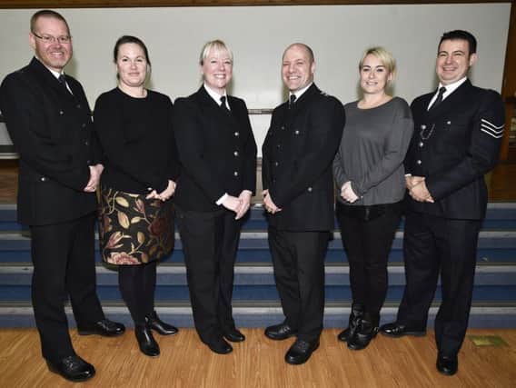 Police Sergeant Katrina Hibbert, Police Sergeant David Keith, Police Sergeant Jade Hewitt and Police Constable Ian Allen were among those commended. Photo: Thames Valley Police