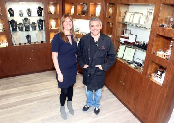 Vicki and Simeon Lewis in the new Watermans Goldsmiths & Jewellers shop in Parsons Street NNL-180701-105639009