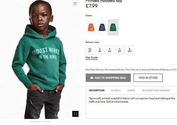 The H&M hoodie that has caused controversey
