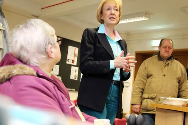 Leader of the House of Commons, Andrea Leadsom MP, visiting Middleton Cheney Library facing possible closure NNL-180127-200346009