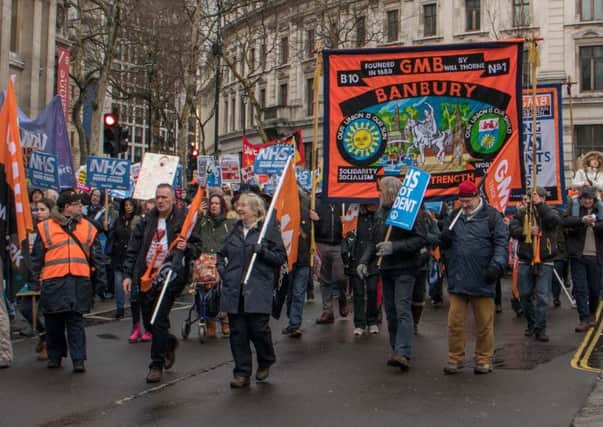 Banbury GMB on NHS protest NNL-180602-110508001