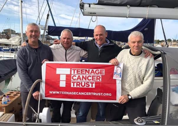 (L-R) Peter Best (owner of Honey Bee), Mike OBrien, Mark Bales and Peter Soddy will be sailing around the UK and Ireland for Teenage Cancer Trust NNL-181202-112824001