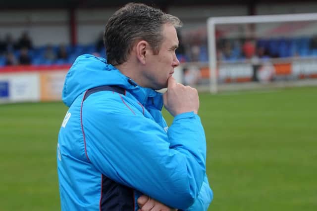 Kevin Wilkin saw Brackley Town's unbeaten ended at Blyth Spartans