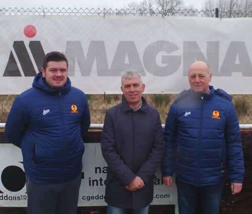 Chairman Phil Lines with Joe Davies and Nick Johnson
