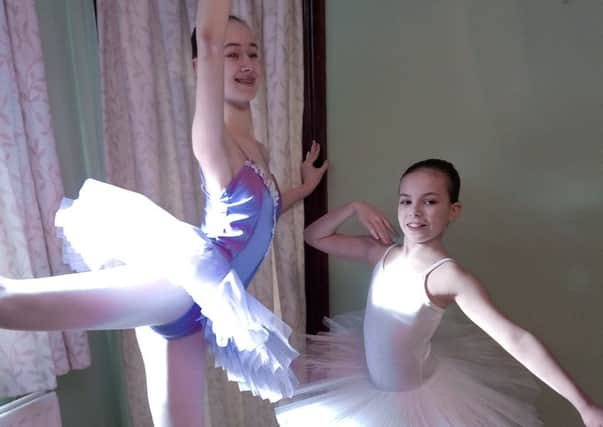 Ballet dancers Pamela Hawkins (13) and Isobel Graham (11) NNL-180219-102733001