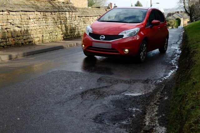 No area is free from potholes. These are hazards are in Great Bourton