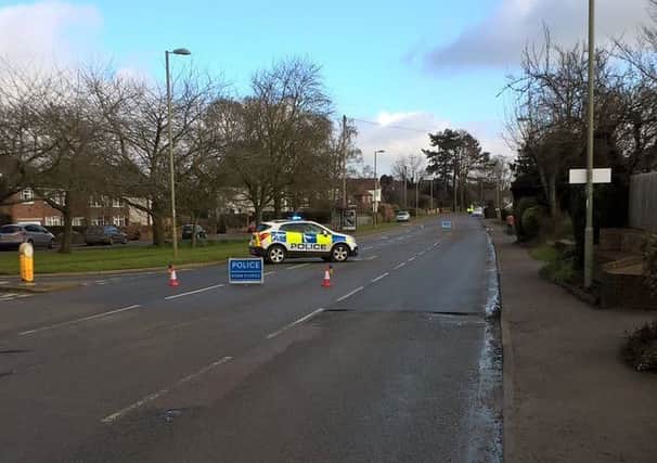 Bloxham Road was shut by police after a boy was hit by a car. Photo: Thames Valley Police NNL-180316-115121001