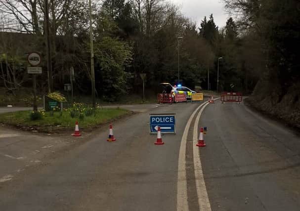 The A4260 Oxford Road is closed in Deddington after a crash. Photo: Thames Valley Police NNL-180322-125642001