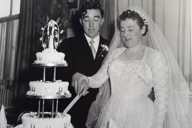 Tom and Lucy Mannion on their wedding day on February 15, 1958 NNL-180304-162120001