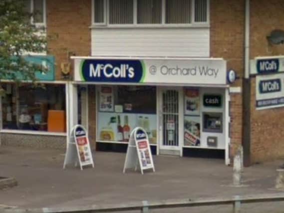 Martin McColl's shop on Orchard Way. Photo: Google