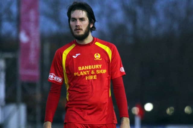 Banbury United's Luke Carnell got a straight red card in Wednesday's semi-final