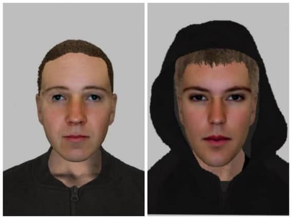 Witnesses, or anyone who recognises the men in the E-FITs, are asked to contact Northamptonshire Police