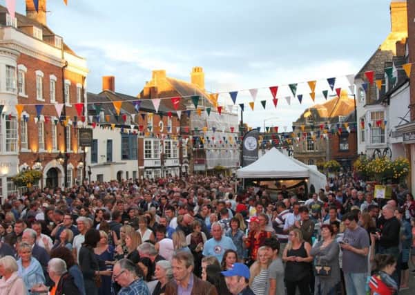 Shipston town centre is packed during the Proms 2017