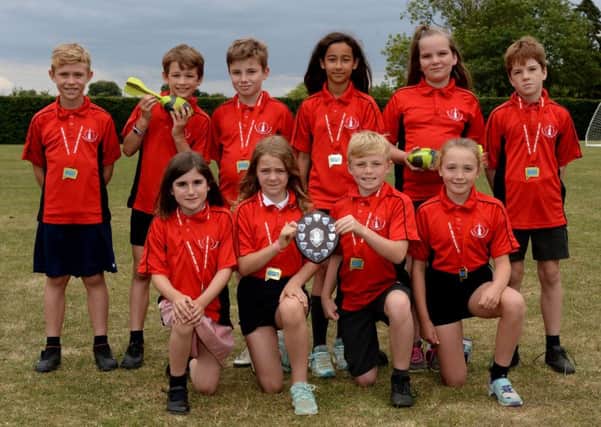 The 'quad kids athletics' winning team from Bloxham Primary School. NNL-180717-160730009