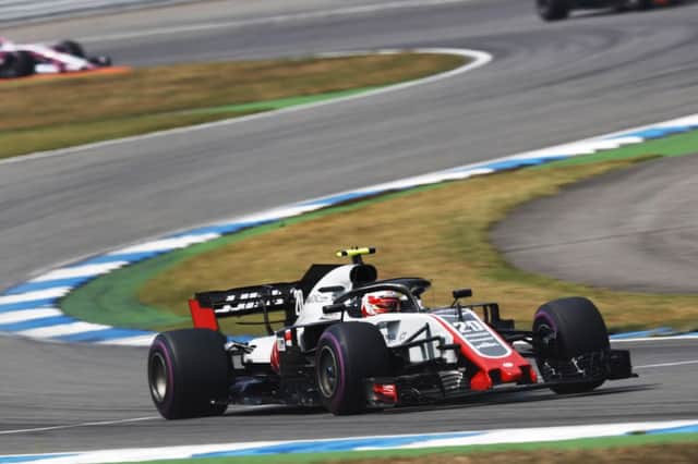 Kevin Magnussen on his way to 11th place in the German Grand Prix