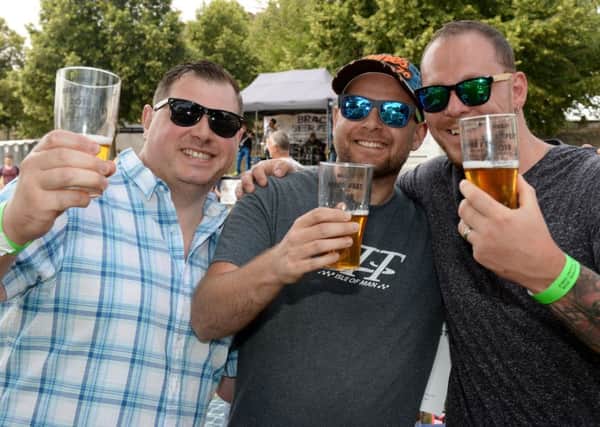 Brackley Beer Festival. Beer drinkers! NNL-180721-172444009