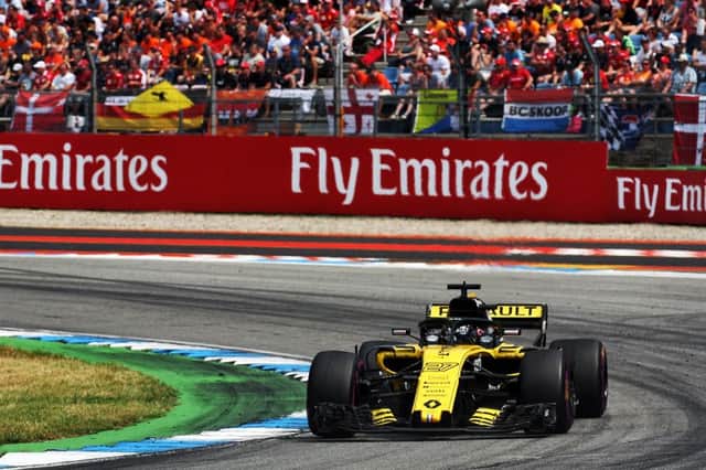Nico Hulkenberg on his way to fifth place in Sunday's German Grand Prix